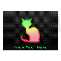 Chat lisse carte de vœux