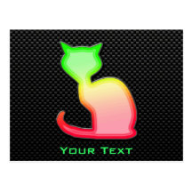 Chat lisse carte postale