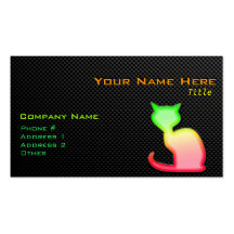 Chat lisse cartes de visite personnelles
