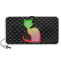 Chat lisse haut-parleurs ordinateur portable