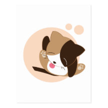 Chat mignon carte postale