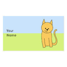 Chat mignon de gingembre carte de visite