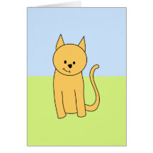 Chat mignon de gingembre carte de vœux