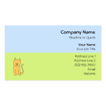Chat mignon de gingembre cartes de visite personnelles