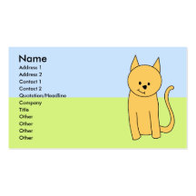 Chat mignon de gingembre cartes de visite professionnelles