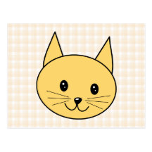 Chat mignon de gingembre. Vérifiez le fond Carte Postale