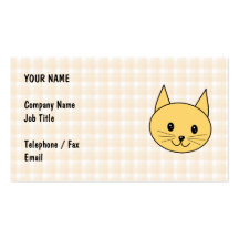 Chat mignon de gingembre. Vérifiez le fond Modèle De Carte De Visite