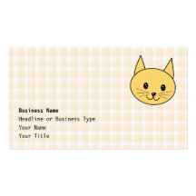 Chat mignon de gingembre. Vérifiez le fond Modèle De Carte De Visite