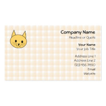 Chat mignon de gingembre. Vérifiez le fond Cartes De Visite Personnelles