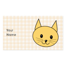 Chat mignon de gingembre. Vérifiez le fond Cartes De Visite Professionnelles