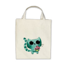 Chat mignon de Kitty avec le petit gâteau de Kawai Sacs