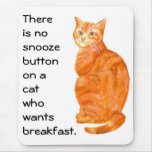 Chat" Mousepad "de gingembre Tapis De Souris