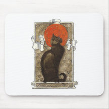 Chat noir - art Nouveau - Theophile Steinlen Tapis De Souris