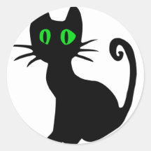 Chat noir autocollants