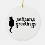 Chat noir de Bonnes Fêtes Décoration De Noël