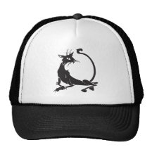 Chat noir de détente casquettes