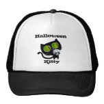 Chat noir de Halloween avec le crâne Casquette De Camionneur