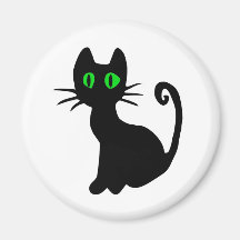 Chat noir magnets pour réfrigérateur