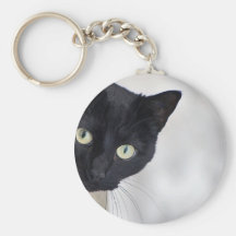 Chat noir porte-clé