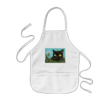 Chat noir tablier
