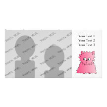 Chat persan rose cartes de vœux avec photo