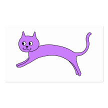 Chat pourpre sautant modèles de cartes de visite