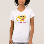 Chat romantique mignon avec le coeur t-shirts