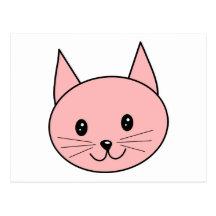 Chat rose cartes postales