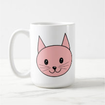 Chat rose tasse