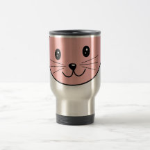 Chat rose tasses à café