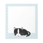 Chat somnolent de smoking {bleu} blocs mémo