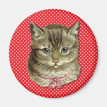 Chat tigré magnets pour réfrigérateur