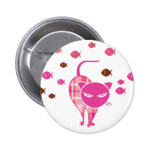 Chat vilain badges avec agrafe