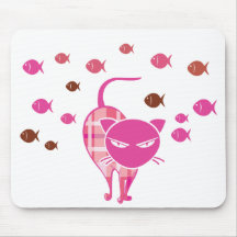 Chat vilain tapis de souris