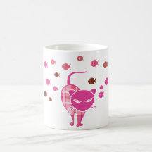 Chat vilain tasse à café