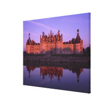 Château Chambord au coucher du soleil, le Val de L Toiles Tendues Sur Châssis
