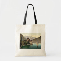 Château de Chillon, et bosselure du Midi, lac gene Sacs En Toile