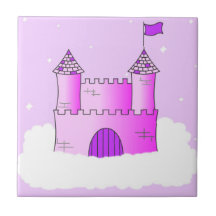 Château de conte de fées - rose et pourpre carreaux