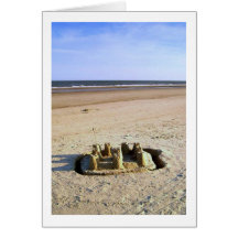 Château de sable carte de vœux