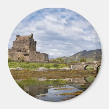 Château d'Eilean Donan de panorama vu des sud Magnets Pour Réfrigérateur