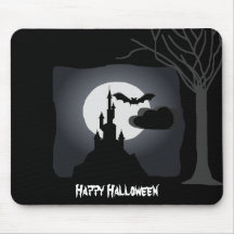 Château éffrayant Mousepad de Halloween Tapis De Souris
