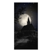 Château foncé gothique dans la lumière de lune photocarte customisée