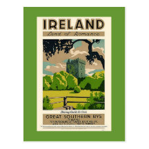 Château vintage de cajolerie de l'Irlande d'affich Cartes Postales