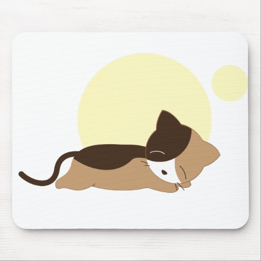 Chaton de sommeil tapis de souris