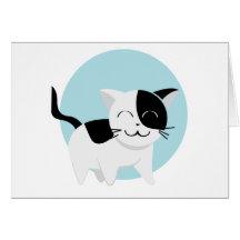 Chaton mignon carte de vœux