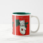 Chaton mignon de Noël Mug