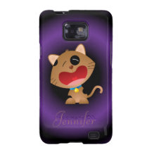Chaton pleurant mignon de bande dessinée personnal coques samsung galaxy SII
