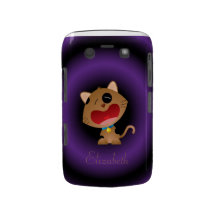 Chaton pleurant mignon de bande dessinée personnal coque blackberry