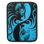 Chatons bleus et noirs de Yin Yang Poches iPad