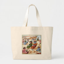 Chats à la plage par Louis Wain Sac